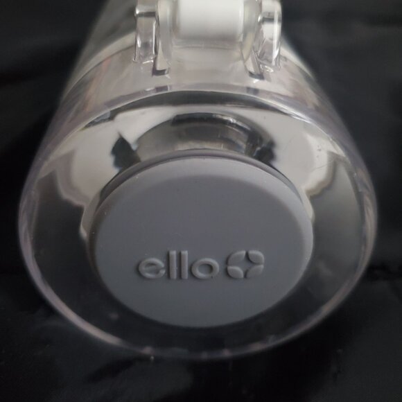 Ello Glass WaterBottle OneTouch FlipLid 20oz Gray Silicone Sleeve Sling BPA Free - Picture 2 of 5